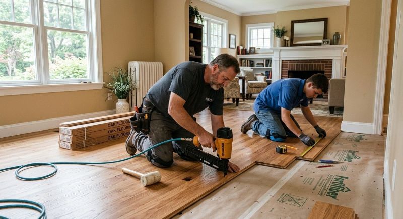 White Oak Floor Installation in San Antonio, TX